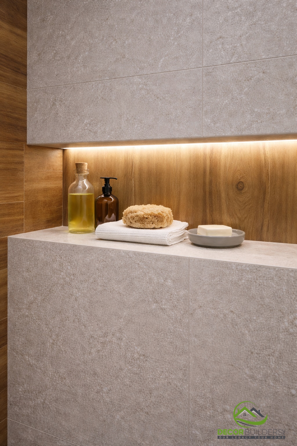 Bathroom renovation shower niche in Sunnyvale CA